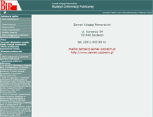 Tablet Screenshot of bip.zamek-szczecin.top2.pl